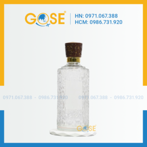 Chai thủy tinh có vân, thiết kế sang trọng 650ml