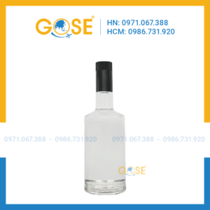 Chai thủy tinh TX500 hình trụ tròn, nắp bi vặn